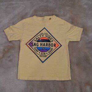 Kids Yellow Sag Harbor Short Sleeve Cotton T Shirt Size XS